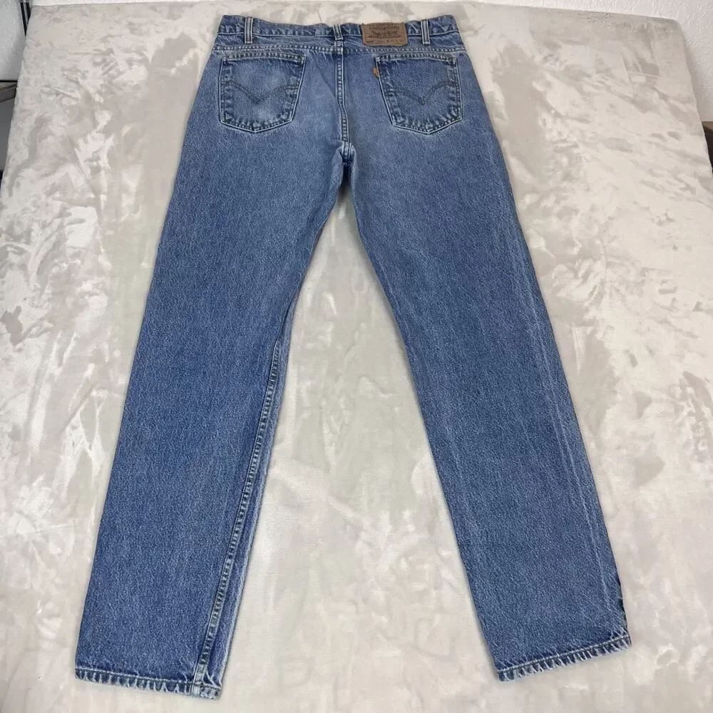 VTG Levis 505 Jeans Mens 35x33 Orange Tab Regular Fit‎ Straight Leg 90s Grunge